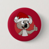 Button kerstkoala cartoon (Voorkant)