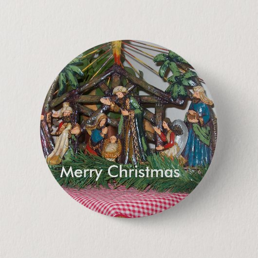 Button/Kerstmis/Nativiteit Ronde Button 5,7 Cm (Voorkant)