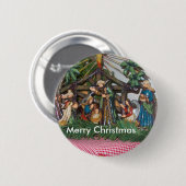 Button/Kerstmis/Nativiteit Ronde Button 5,7 Cm (Voorkant /achterkant)
