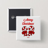 Button kerstsnoepjes 2-inch vierkant (Voorkant /achterkant)