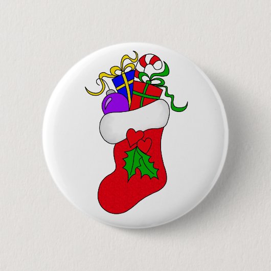 Button kerststooking (Voorkant)
