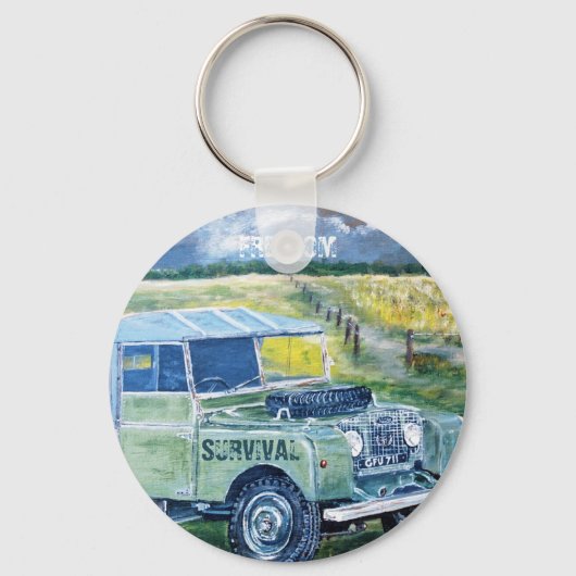 Button Key Ring. Titel: VRIJHEID Sleutelhanger (Voorkant)