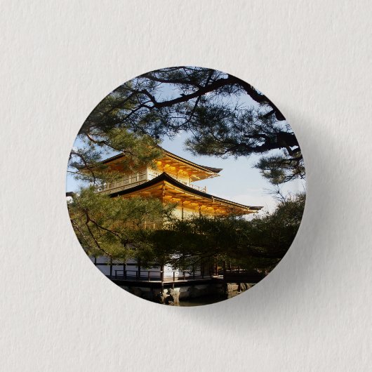 Button Kinkakuji (het Gouden Pavilion) (Voorkant)