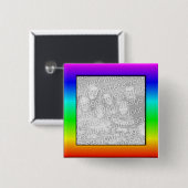 Button kleurrijke regenboogfoto Lijst (Voorkant /achterkant)