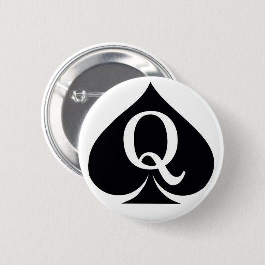 Button koningin der Spades (Voorkant /achterkant)