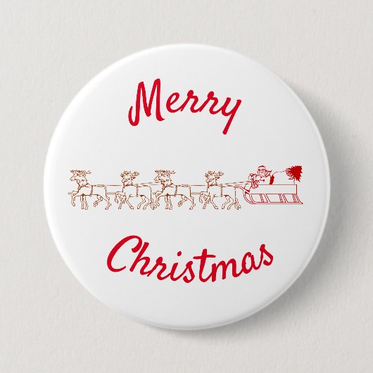 Button - Kreet van de Kerstman en de rendier (Voorkant)