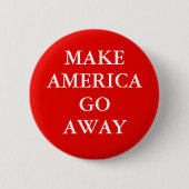 Button "LAAT AMERIKA VERDWIJNEN" (Voorkant)