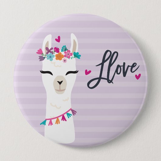 Button lama // lama Love Paars (Voorkant)