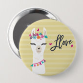 Button lama // lama Love Yellow (Voorkant /achterkant)