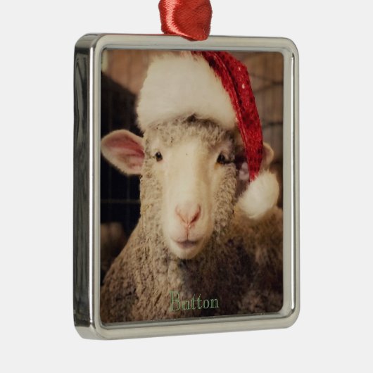 Button Lamb Ornament (Rechts)