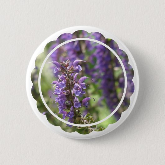 Button lavender Flower Round (Voorkant)