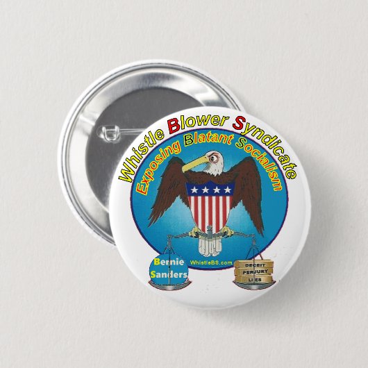Button legt Bernie Sanders Blatant socialisme bloo (Voorkant /achterkant)