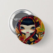 Button "Little Autumn Leaves" (Voorkant /achterkant)