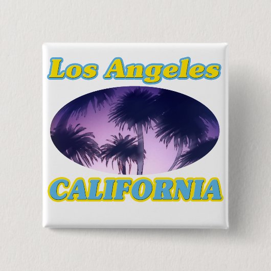 Button "Los Angeles California Palm Trees" (Voorkant)