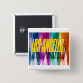 Button "Los Angeles Colorful Palms" (Voorkant /achterkant)