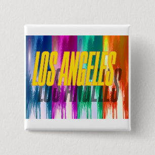 Button "Los Angeles Colorful Palms"