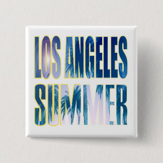 Button "Los Angeles Summer Letter Blue"