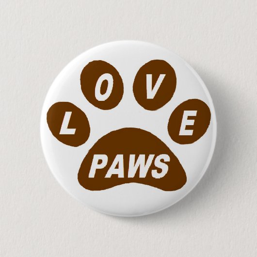 Button Love Paws on Paws Brown (Voorkant)