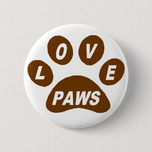 Button Love Paws on Paws Brown