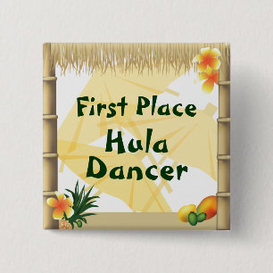 Button Luau Party First Place Hula Dancer Award
