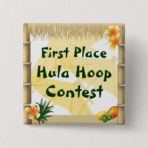 Button Luau Party First Place Hula Hoop Award