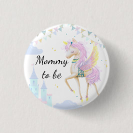 Button "Mama om te zijn" voor een baby shower.
