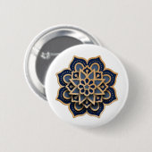 Button-Mandala Design Sewing Button - Navy Blue &  (Voorkant /achterkant)