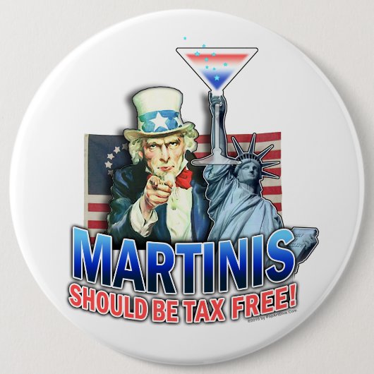 Button - Martinis zou belastingvrij moeten zijn (Voorkant)