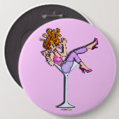 Button - Meisje in Martini Glass, Lil' Red (Voorkant /achterkant)