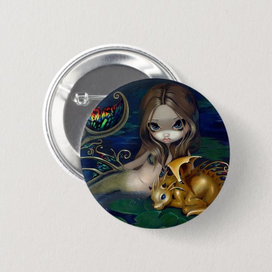 Button "Mermaid with a Golden Dragon" (Voorkant /achterkant)