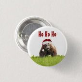Button met beer met kerstgrizzly (Voorkant /achterkant)