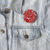 Button met botanische schoonheden rode Pinback (In situ)