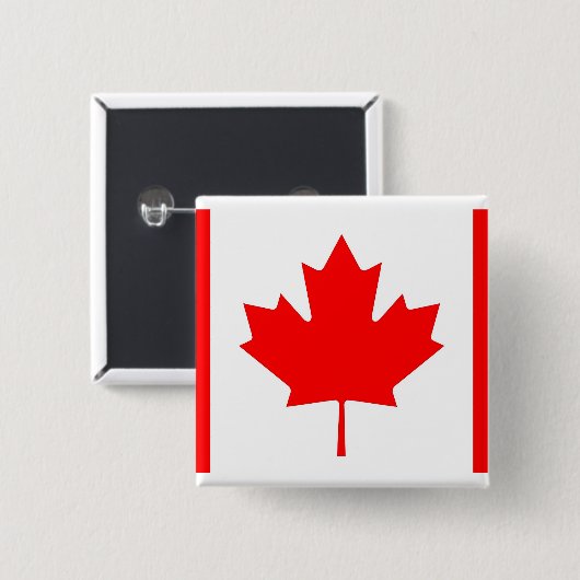 Button met Canadese vlag (Voorkant /achterkant)