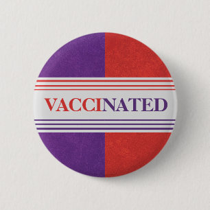 Button met colorblokvaccinatie (rood en Paars)
