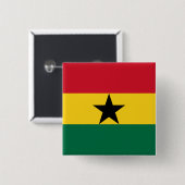 Button met de Ghanese vlag (Voorkant /achterkant)