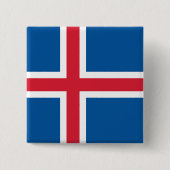 Button met de IJslandse vlag (Voorkant)