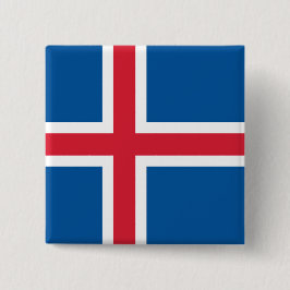 Button met de IJslandse vlag