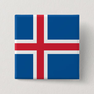 Button met de IJslandse vlag