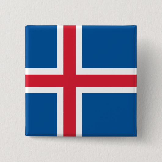 Button met de IJslandse vlag (Voorkant)