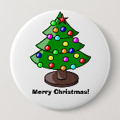 Button met de kerstboom "Merry Kerstmis" (Voorkant)