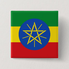Button met de vlag van Ethiopië