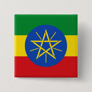 Button met de vlag van Ethiopië
