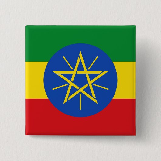 Button met de vlag van Ethiopië (Voorkant)
