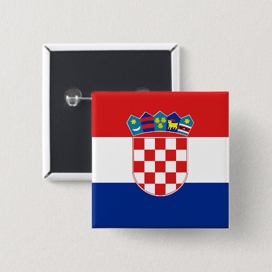 Button met de vlag van Kroatië (Voorkant /achterkant)