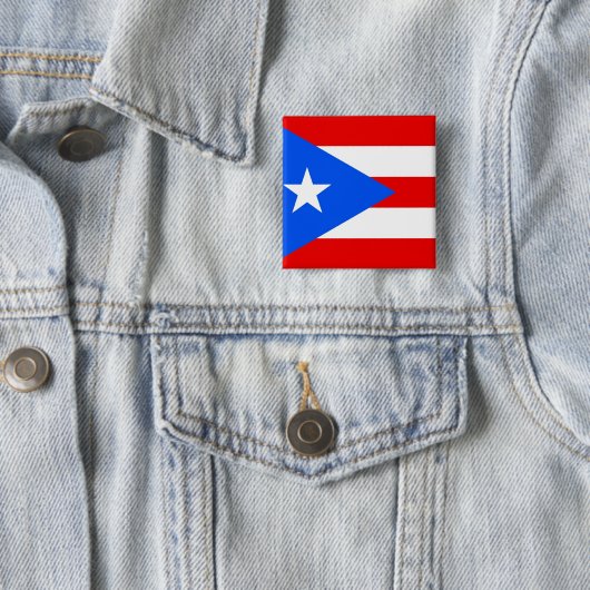 Button met de vlag van Puerto Rico (In situ)