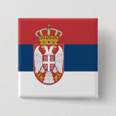 Button met de vlag van Servië (Voorkant)
