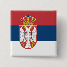 Button met de vlag van Servië