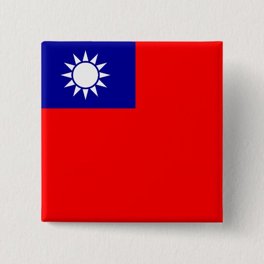 Button met de vlag van Taiwan (Voorkant)