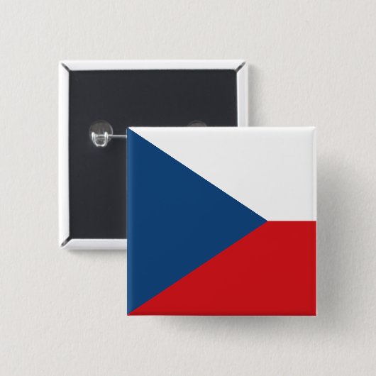 Button met de vlag van Tsjechië (Voorkant /achterkant)