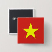 Button met de vlag van Vietnam (Voorkant /achterkant)